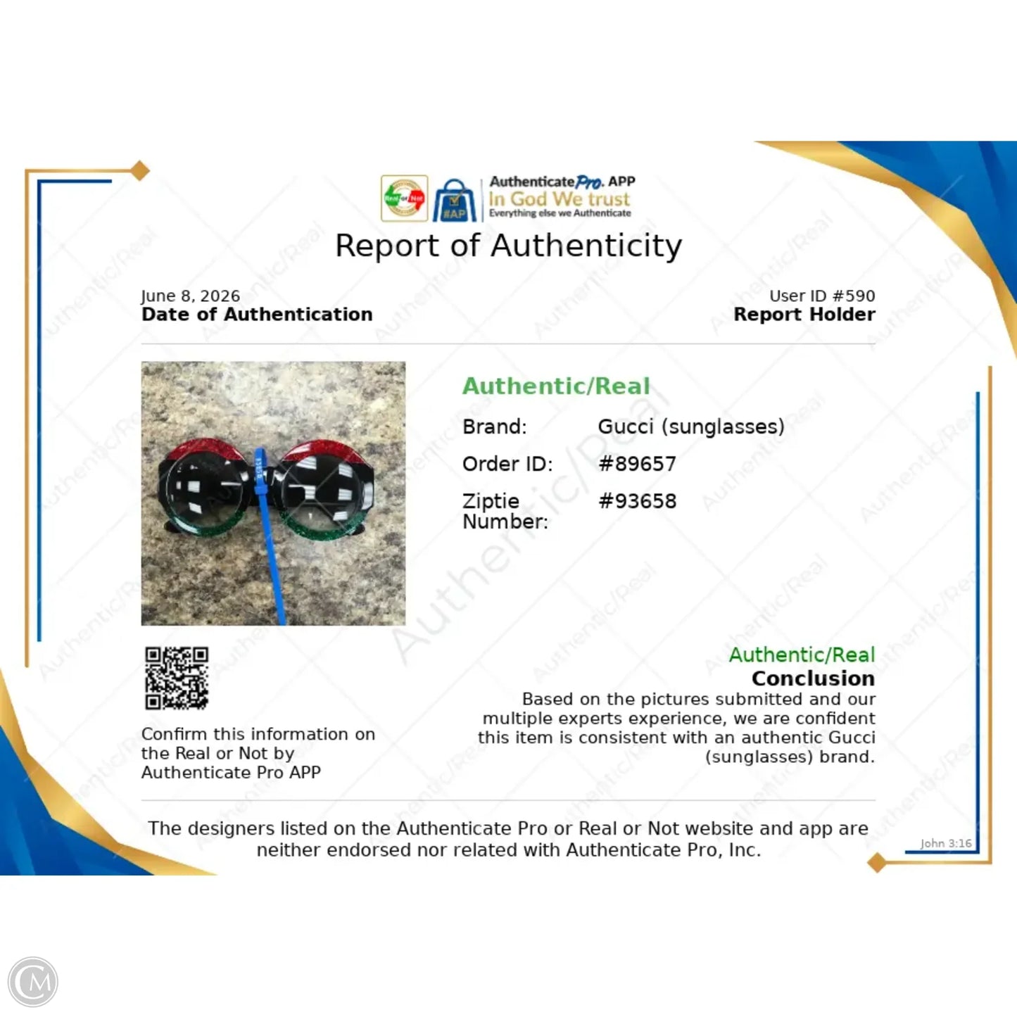 Sunglasses Luxury Designer By Gucci, Size: