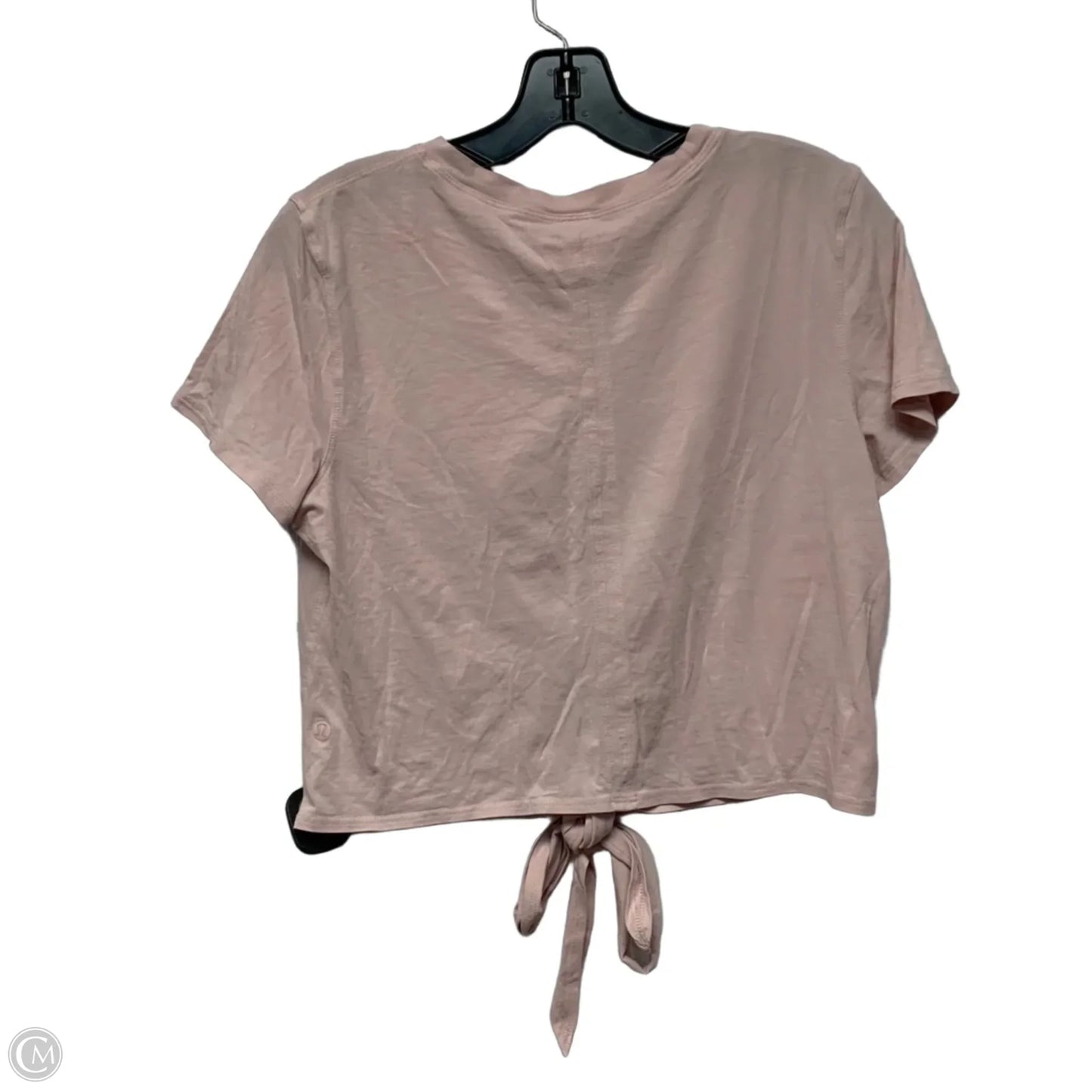 Athletic Top Short Sleeve By Lululemon In Pink, Size: S