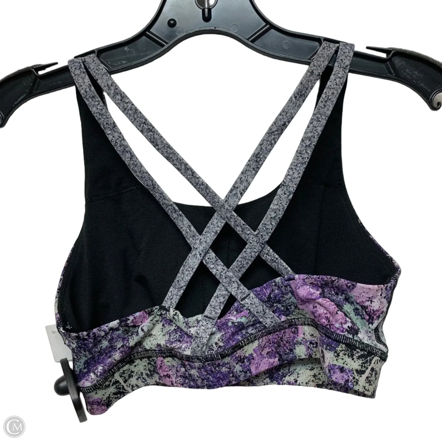 Athletic Bra By Lululemon In Green & Purple, Size: S