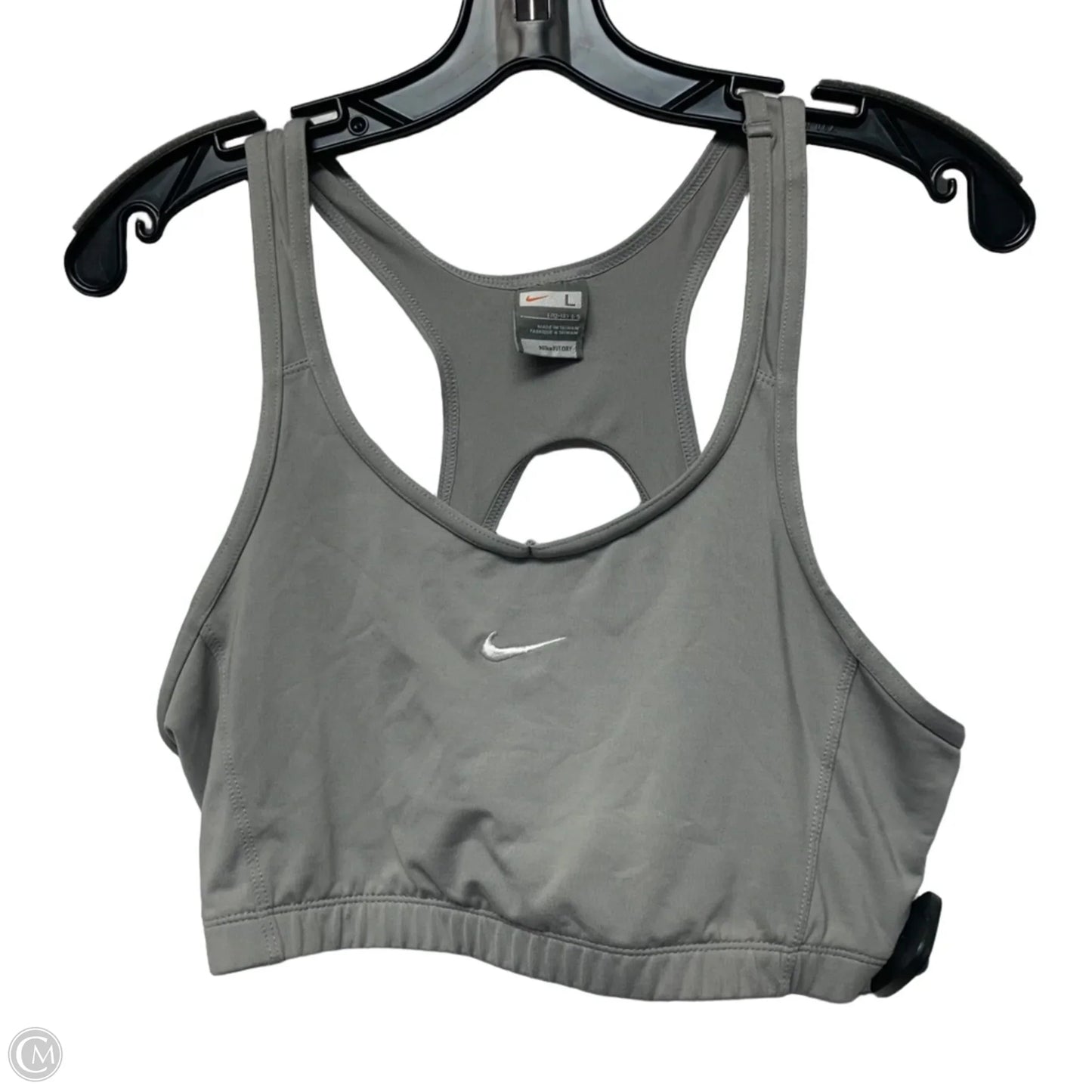Athletic Bra By Nike Apparel In Grey, Size: L