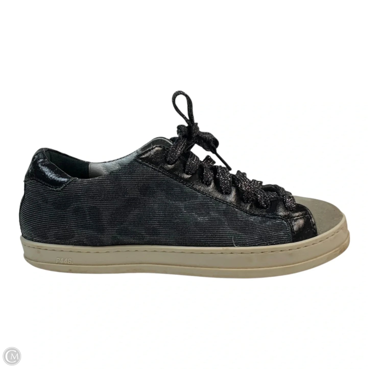 Shoes Sneakers By P448 In Black & Silver, Size: 6