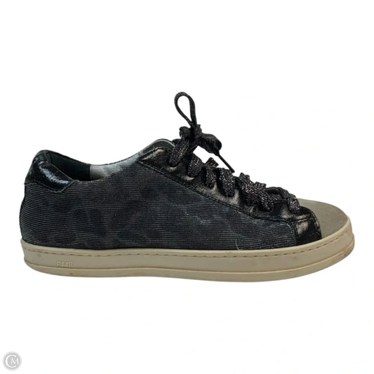 Shoes Sneakers By P448 In Black & Silver, Size: 6