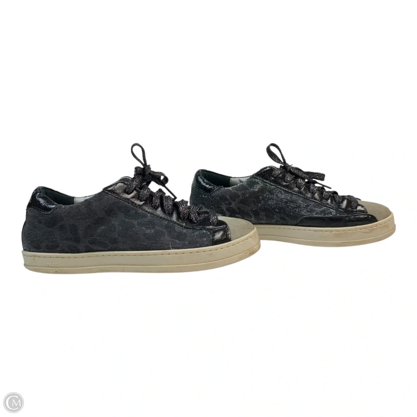 Shoes Sneakers By P448 In Black & Silver, Size: 6