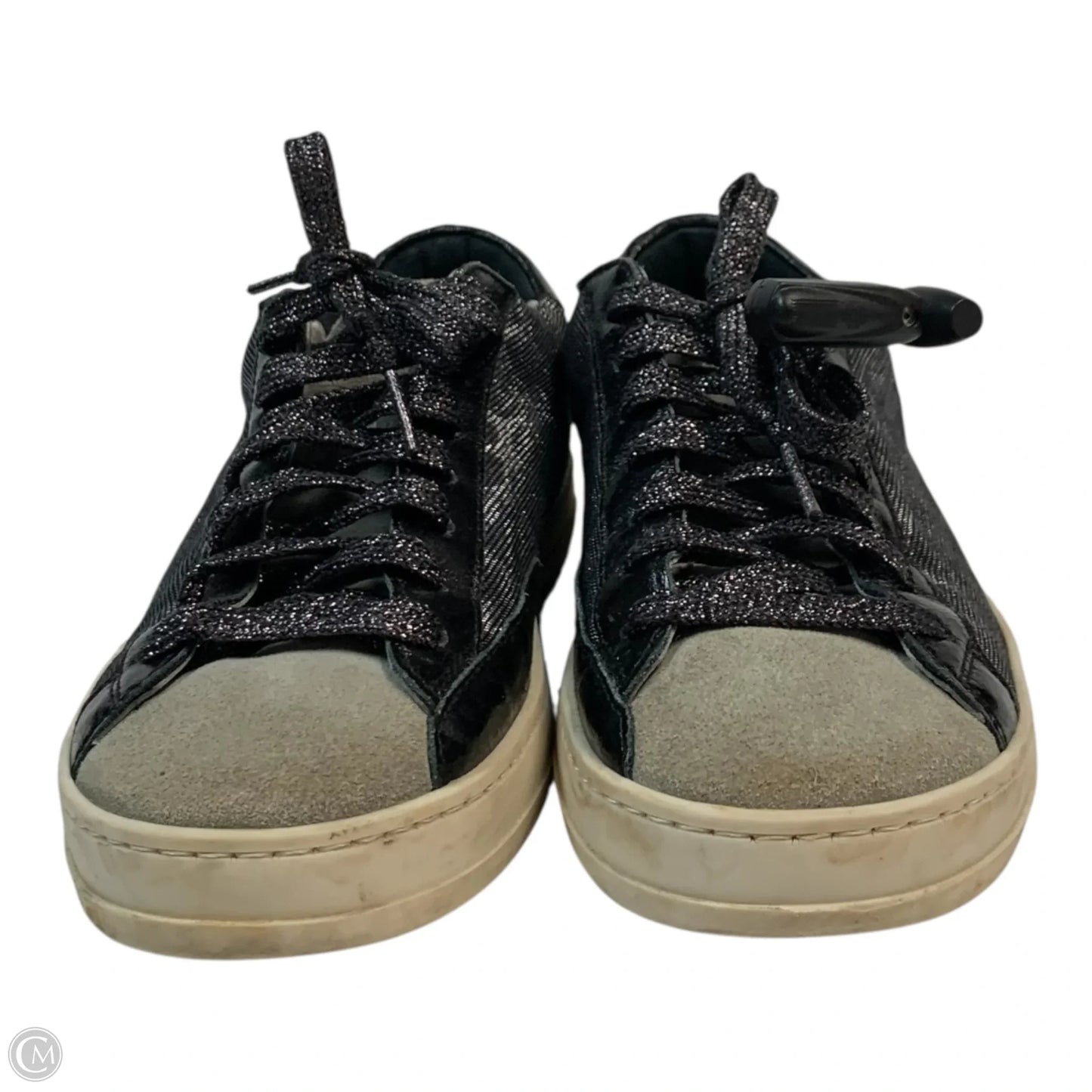 Shoes Sneakers By P448 In Black & Silver, Size: 6