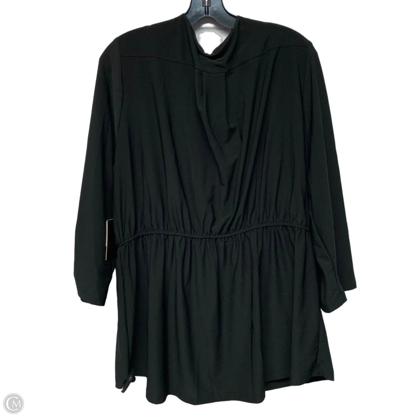 Blouse Long Sleeve By Soho Apparel In Black, Size: 3x
