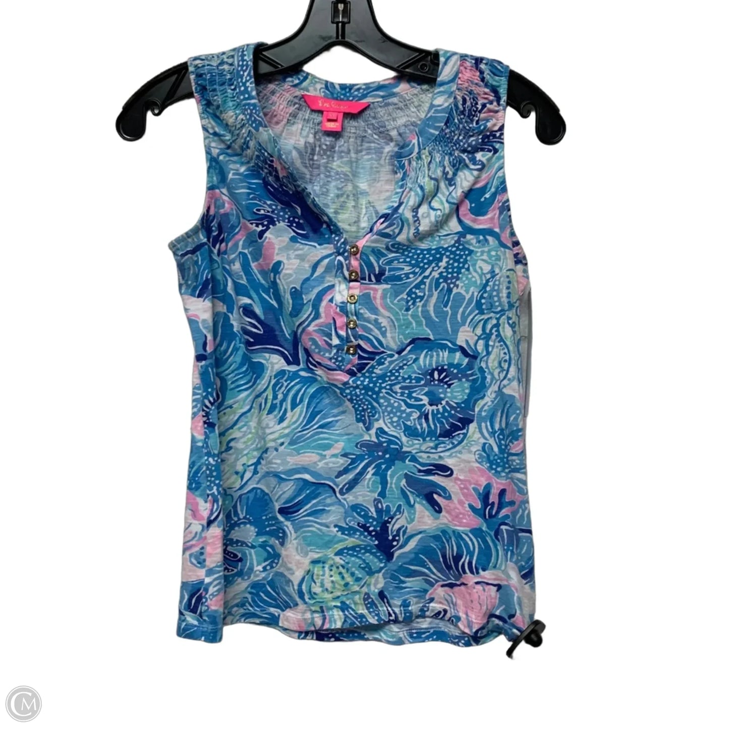 Top Sleeveless Designer By Lilly Pulitzer In Blue, Size: Xs