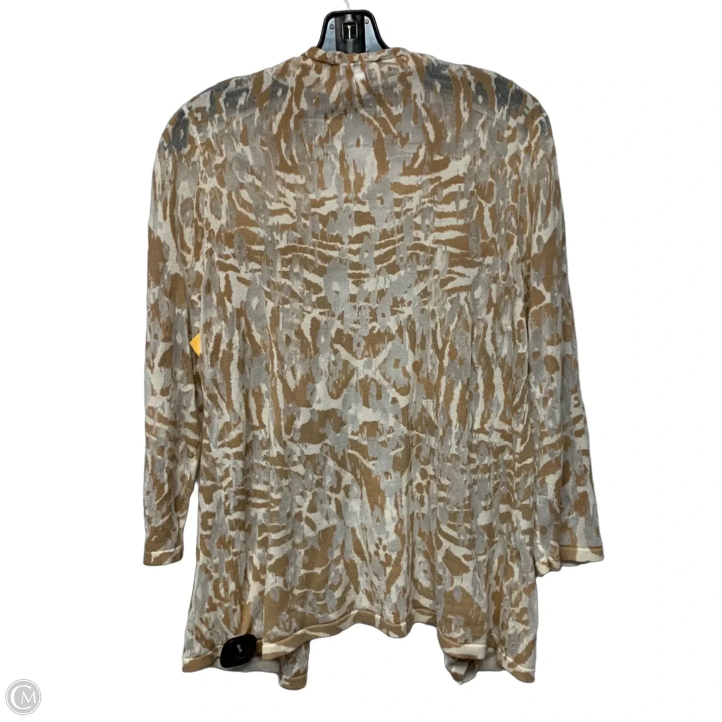 Cardigan By Chicos In Tan & White, Size: L