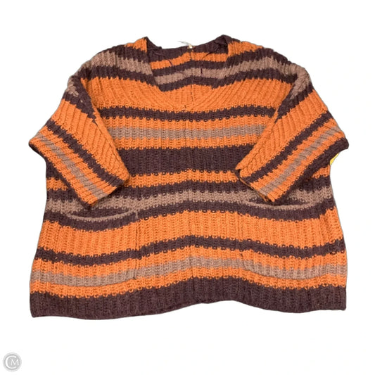 Sweater By Free People In Orange & Purple, Size: S