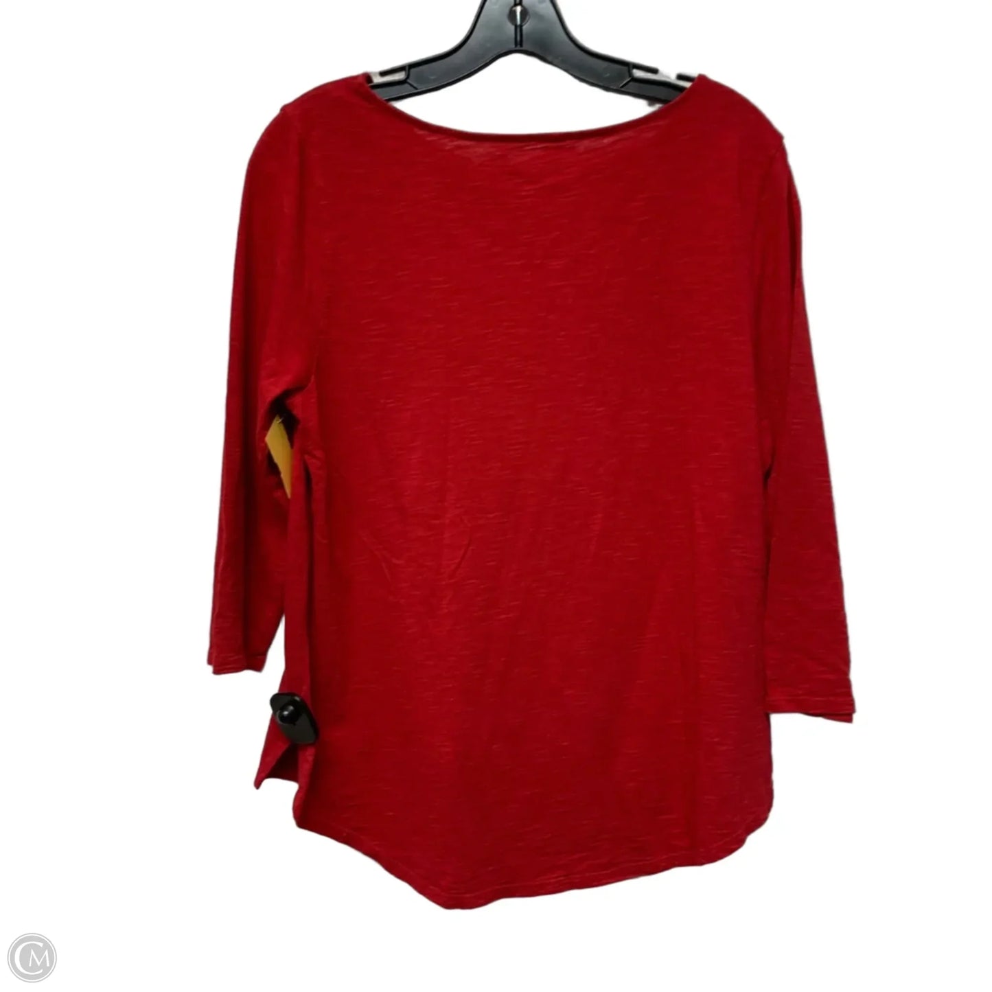 Top 3/4 Sleeve Basic By Chicos In Red, Size: L