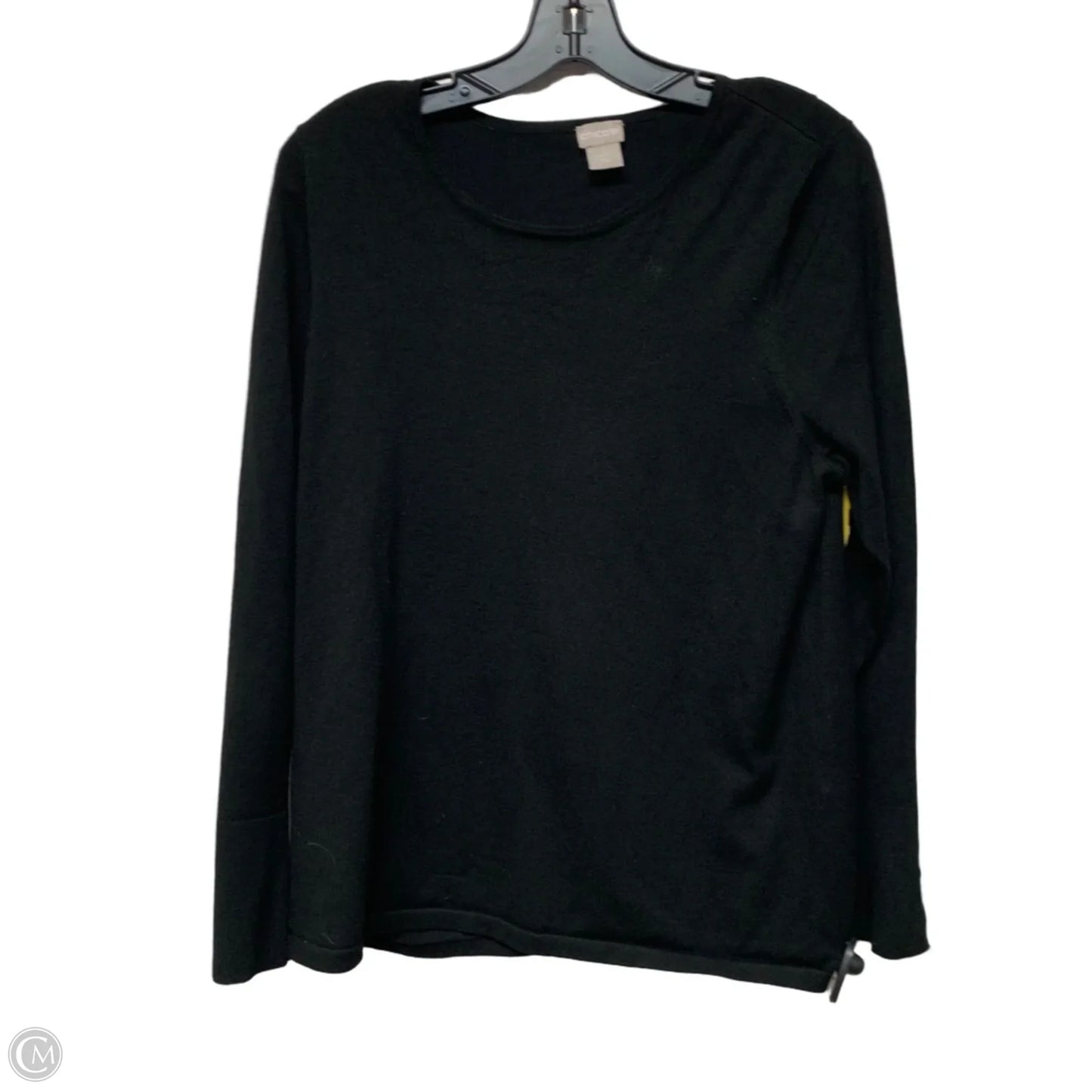 Top Long Sleeve By Chicos In Black, Size: L