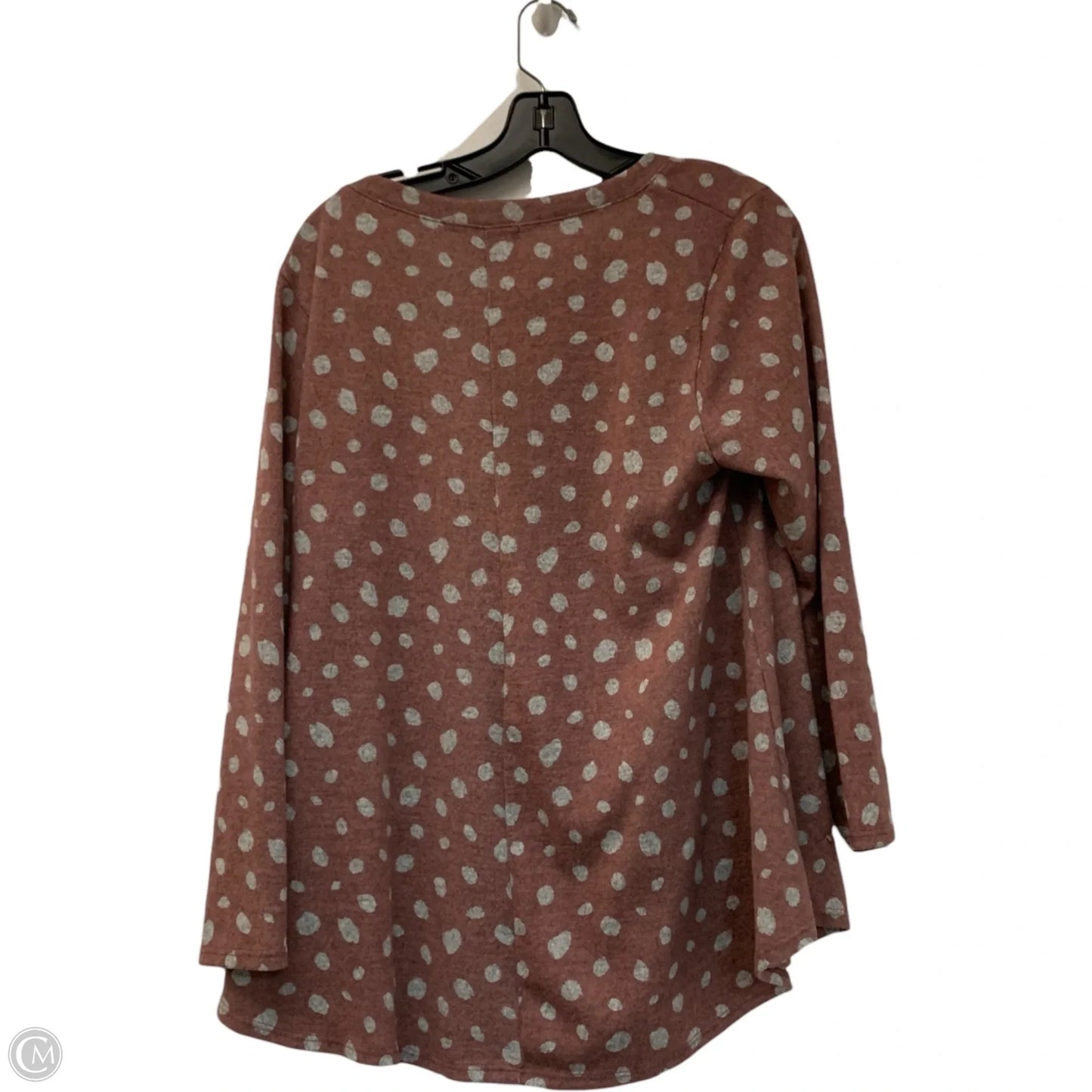 Top Long Sleeve By Green Envelope In Pink, Size: 1x