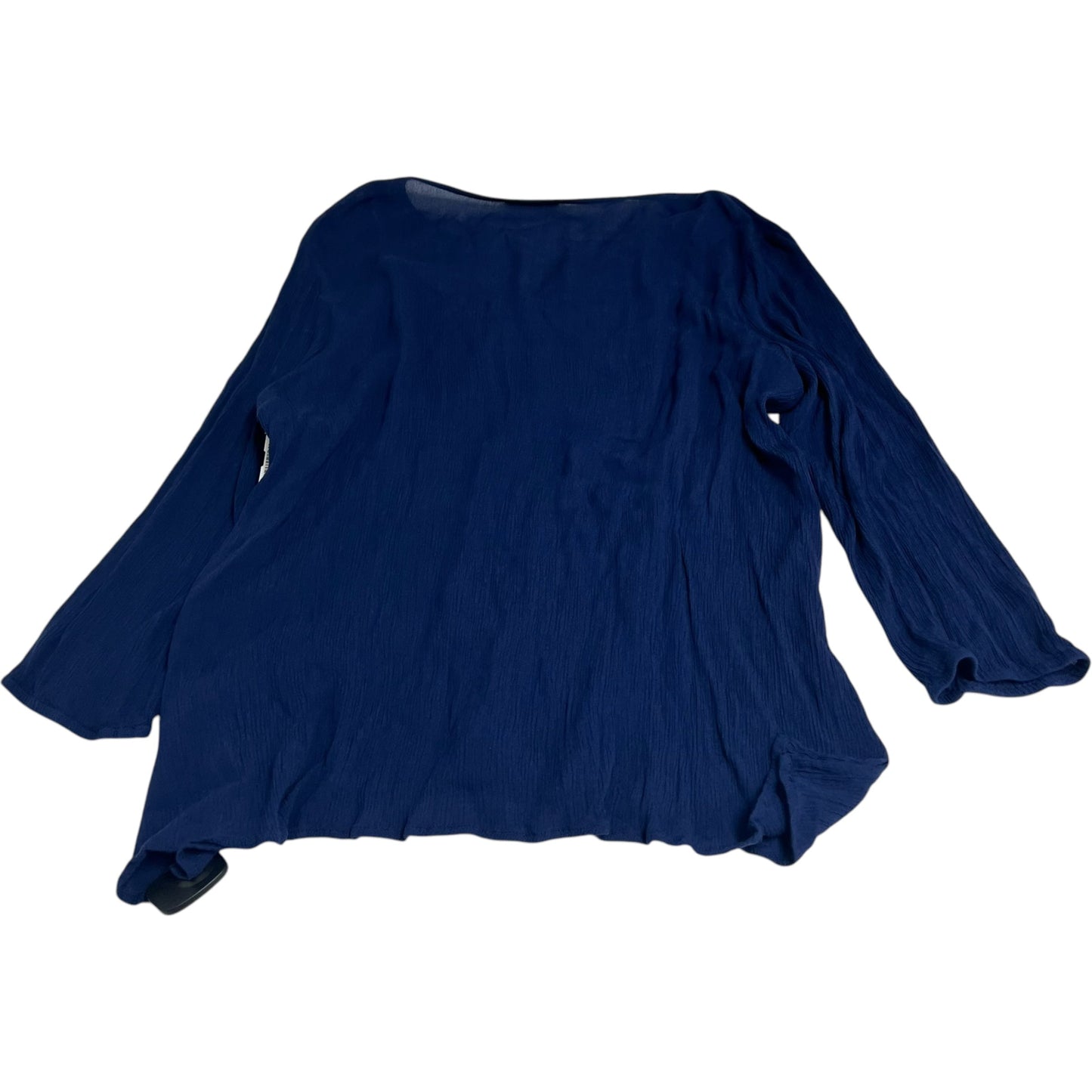 Top Long Sleeve By Coldwater Creek In Blue & White, Size: Xl