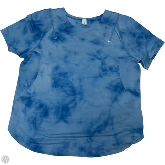 Athletic Top Short Sleeve By Lululemon In Blue, Size: Xs