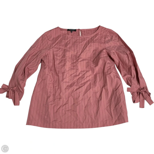 Top Long Sleeve Designer By Lafayette 148 In Striped Pattern, Size: M