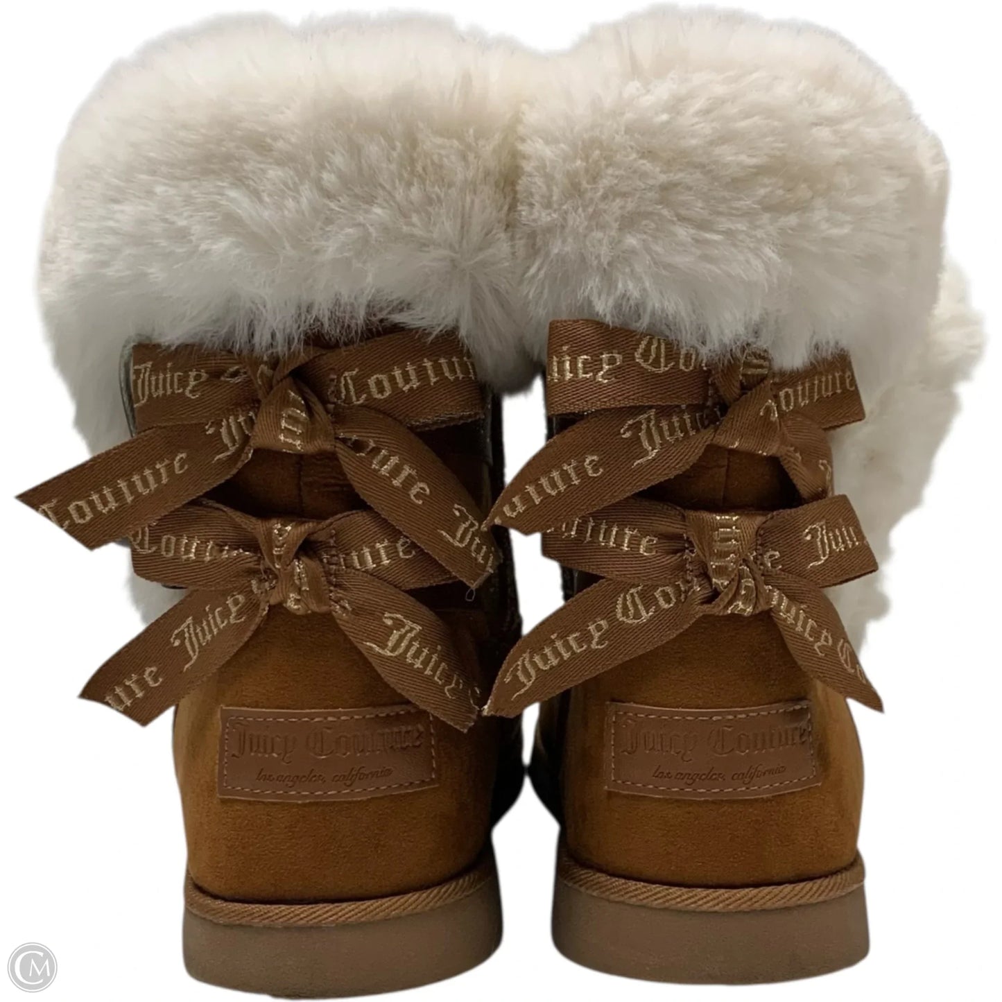 Boots Ankle Flats By Juicy Couture In Brown & White, Size: 11