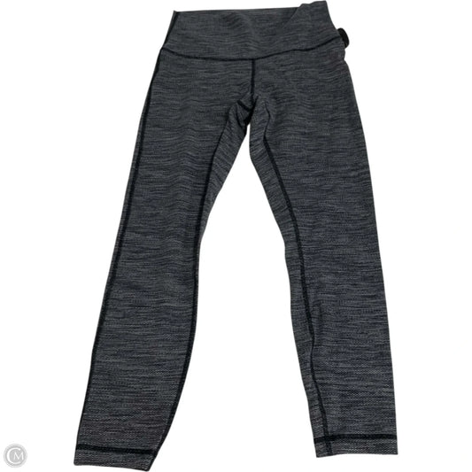 Athletic Leggings By Lululemon In Black & Grey, Size: S