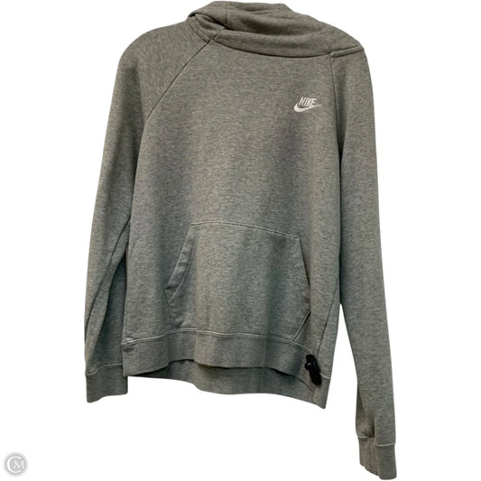 Sweatshirt Hoodie By Nike In Grey, Size: S