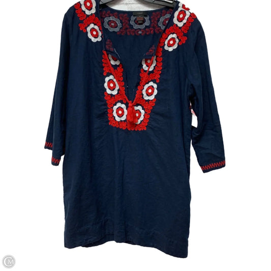 Dress Casual Short By J. Crew In Blue & Red, Size: Xl