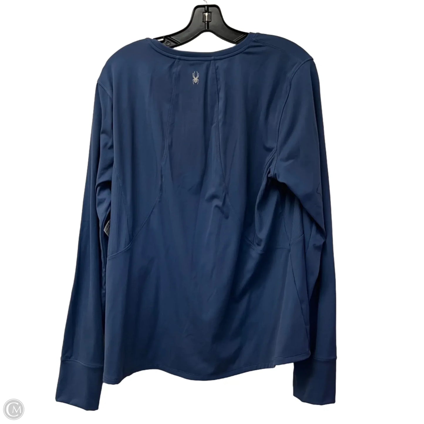 Athletic Top Long Sleeve Crewneck By Spyder In Blue, Size: 1x