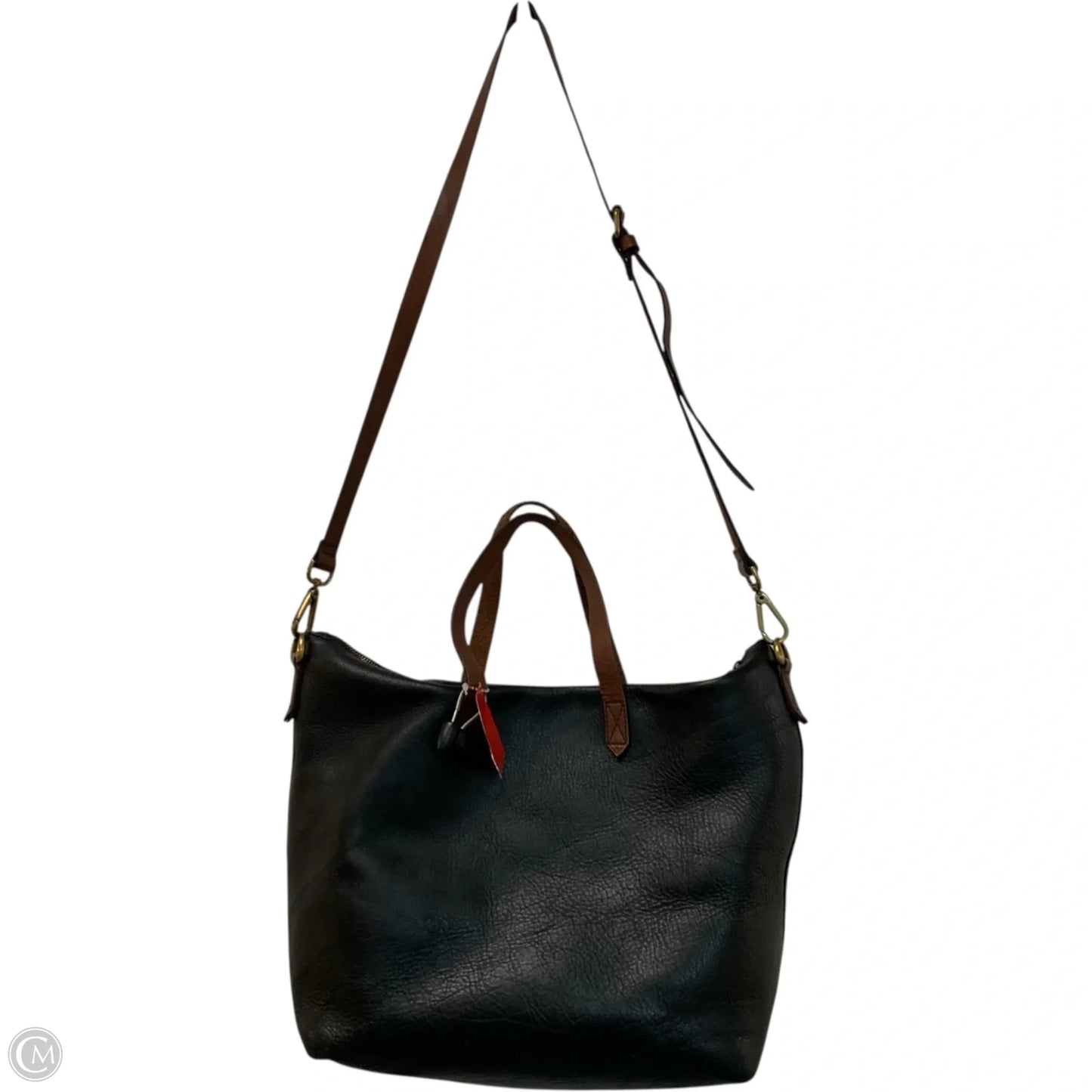 Handbag Leather By Madewell, Size: Large