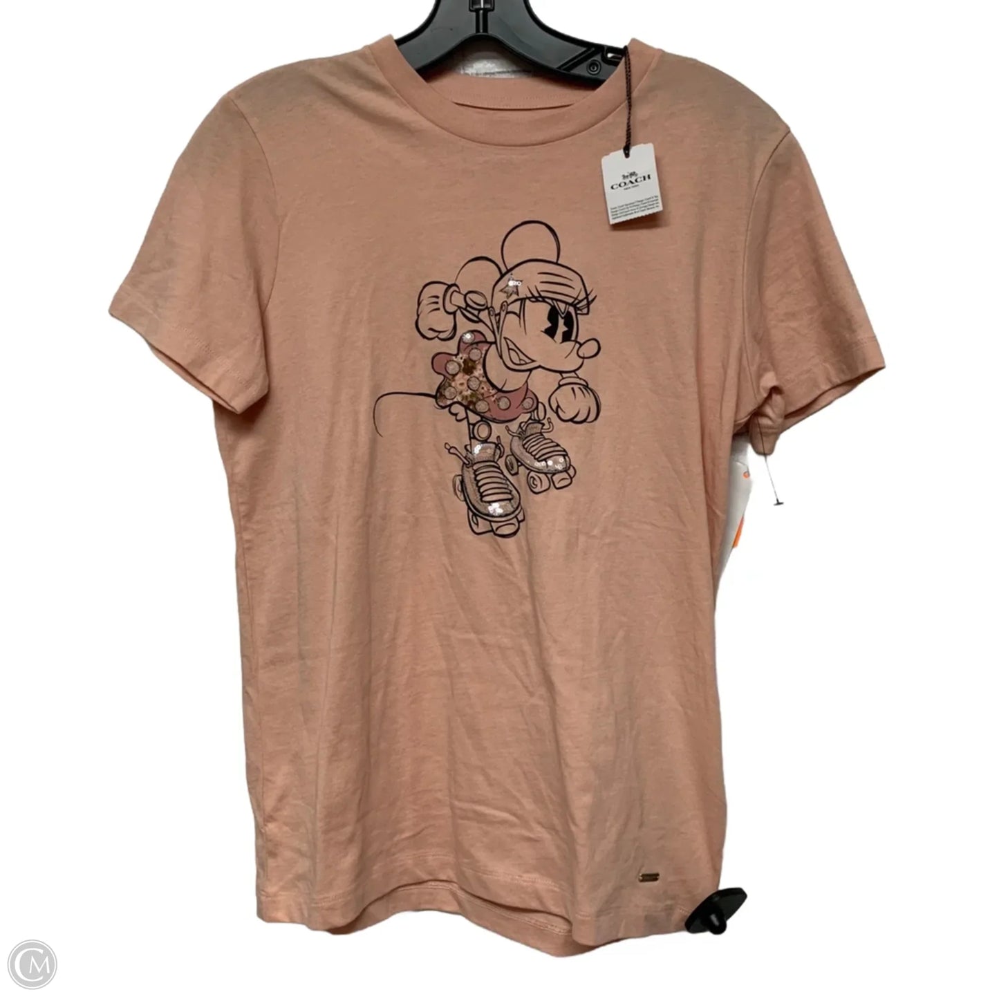 Top Short Sleeve Designer By Coach In Pink, Size: Xxs