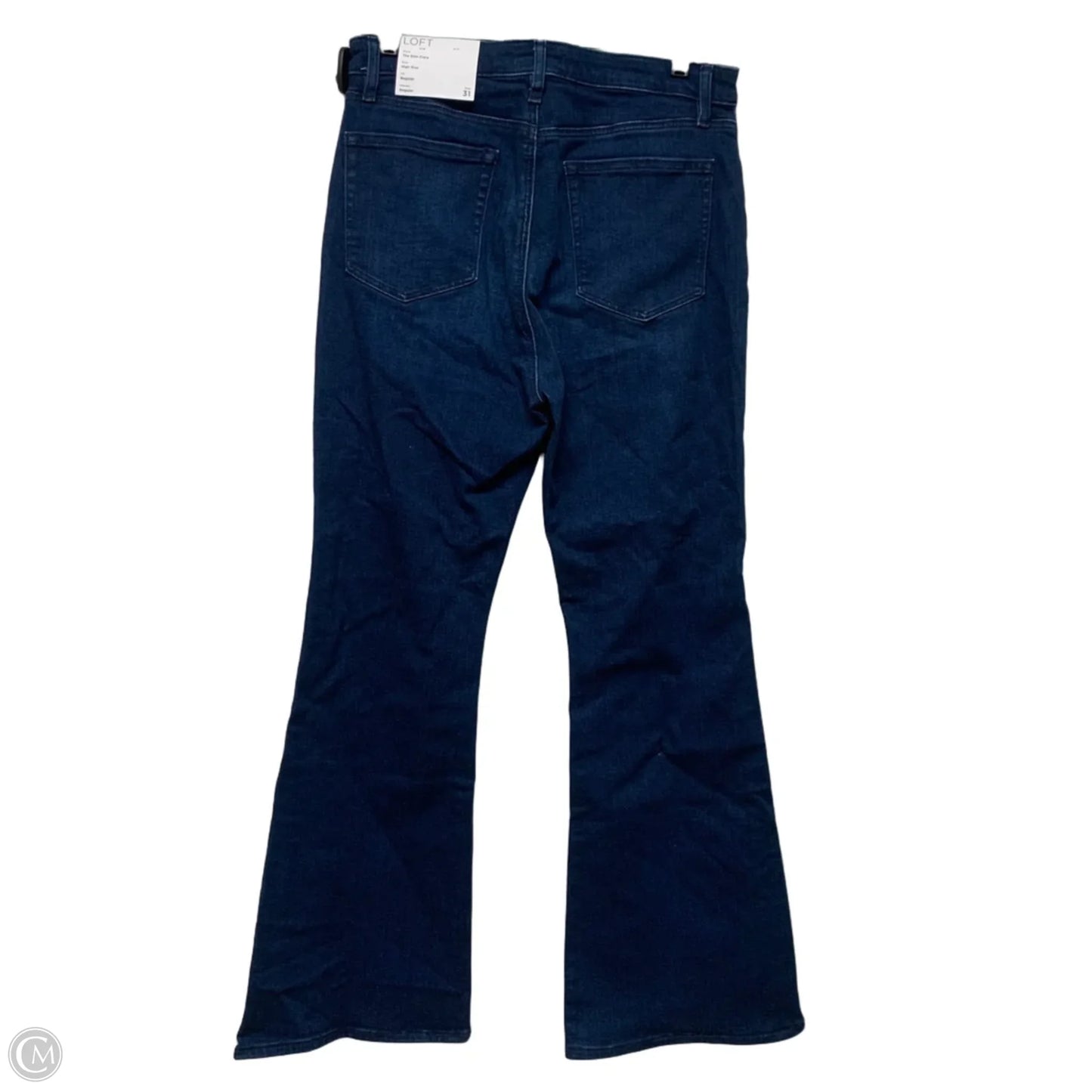Jeans Flared By Loft In Blue Denim, Size: 12