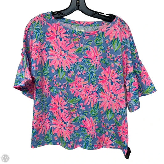 Top Short Sleeve Designer By Lilly Pulitzer In Multi-colored, Size: S
