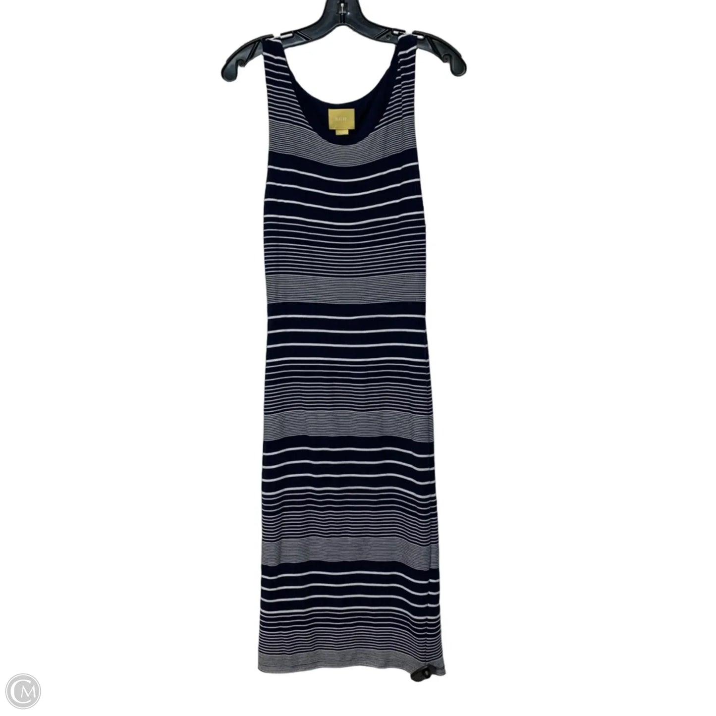 Dress Casual Maxi By Maeve In Blue & White, Size: S