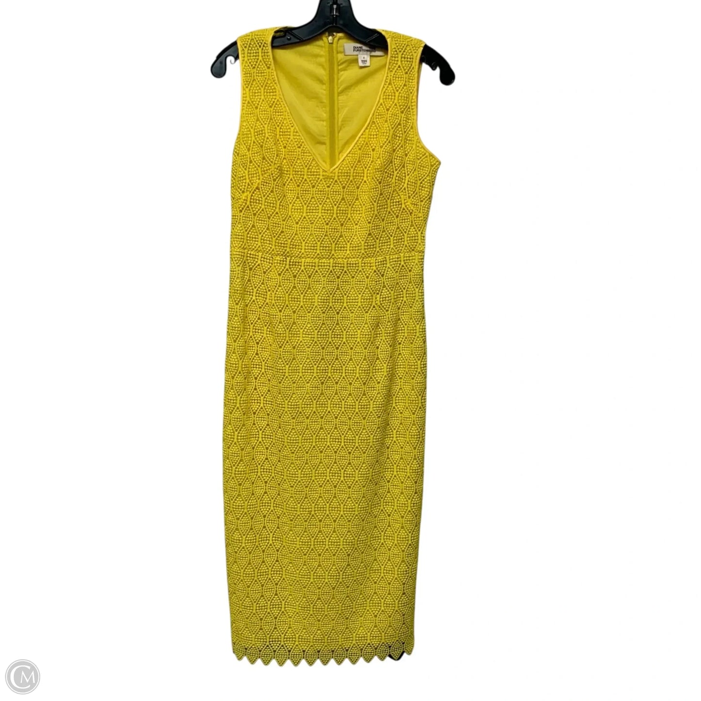Dress Designer By Diane Von Furstenberg In Yellow, Size: S