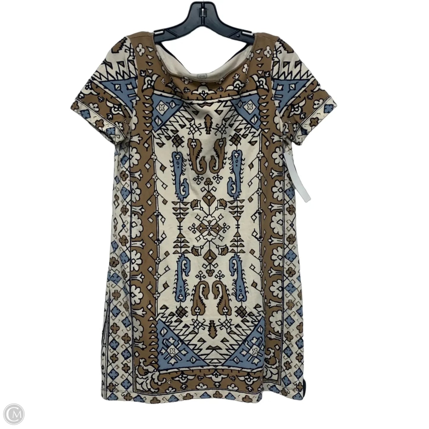 Dress Designer By Tory Burch In Blue & Brown, Size: M