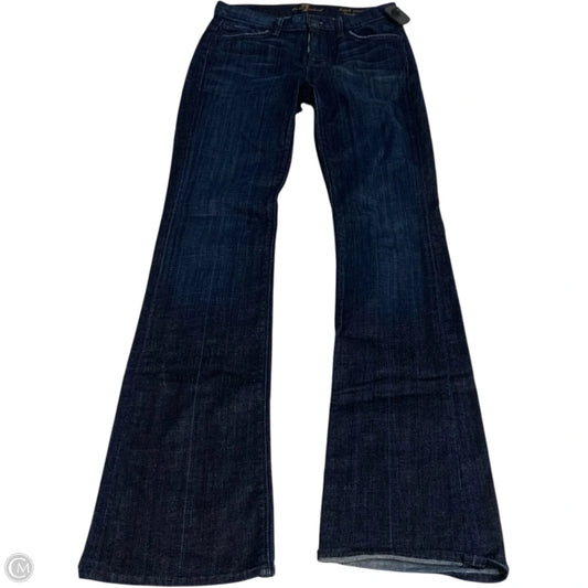 Jeans Boot Cut By 7 For All Mankind In Blue Denim, Size: 2