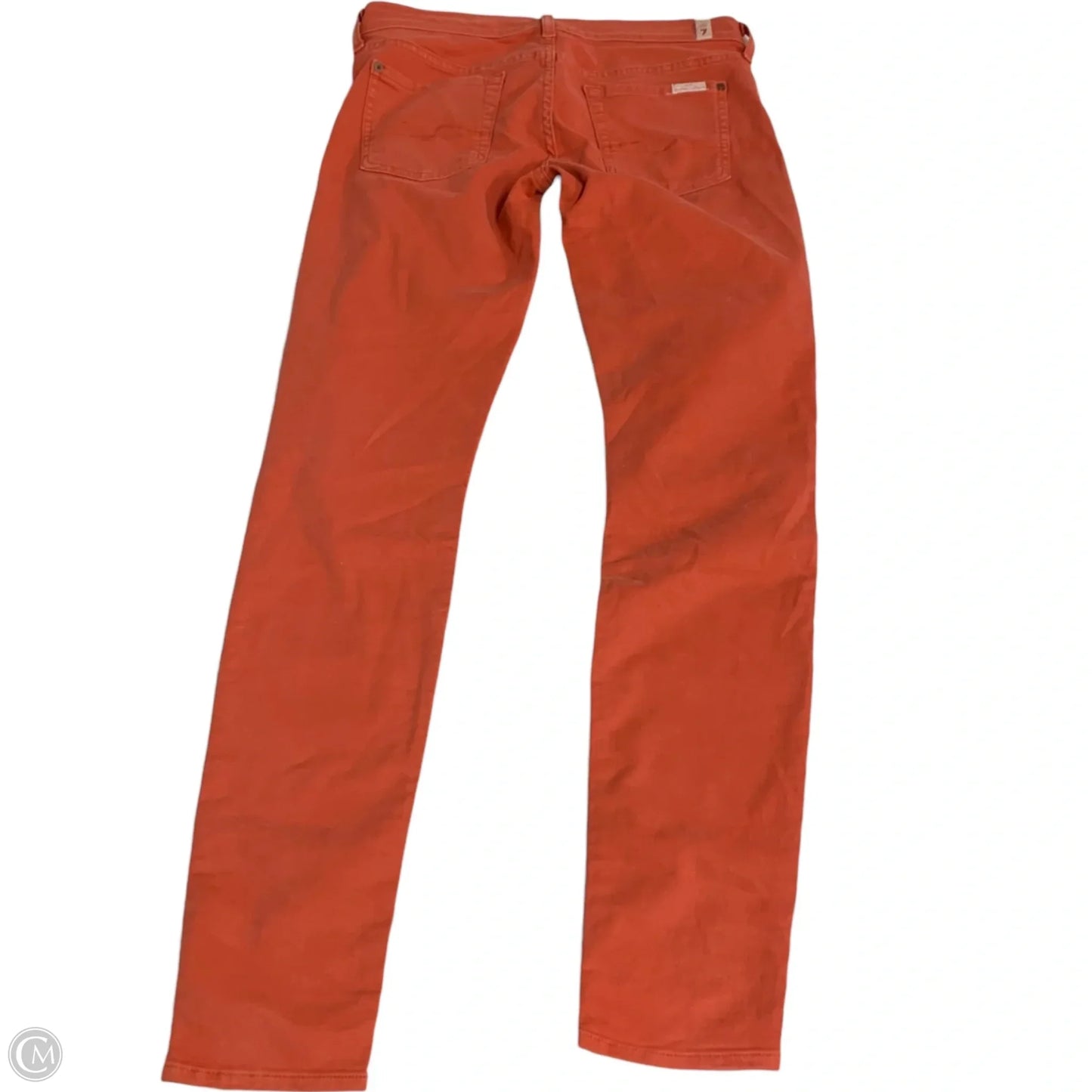 Jeans Skinny By 7 For All Mankind In Orange, Size: 10