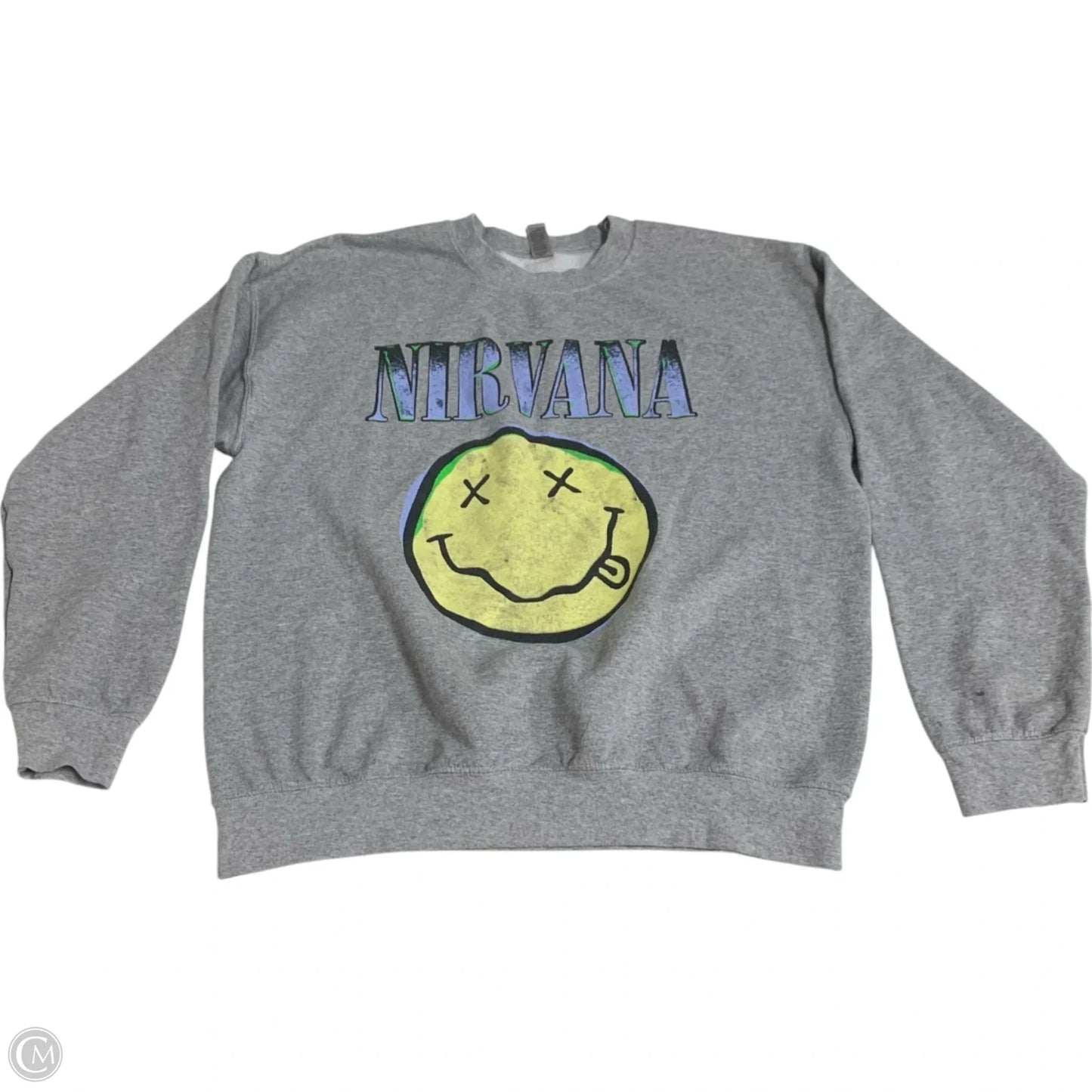 Sweatshirt Crewneck By Gildan In Grey, Size: L