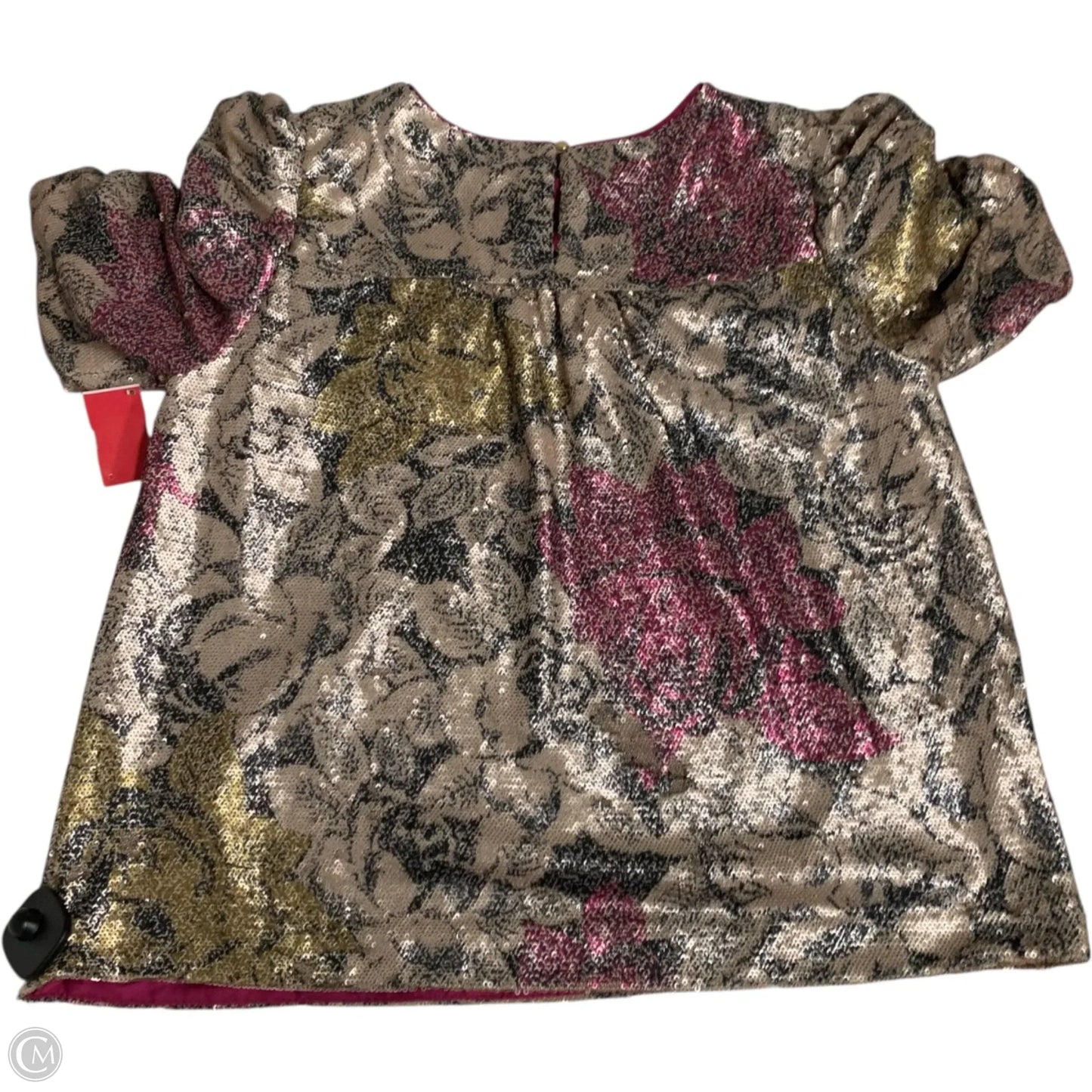 Top Short Sleeve By Anthropologie In Pink, Size: M