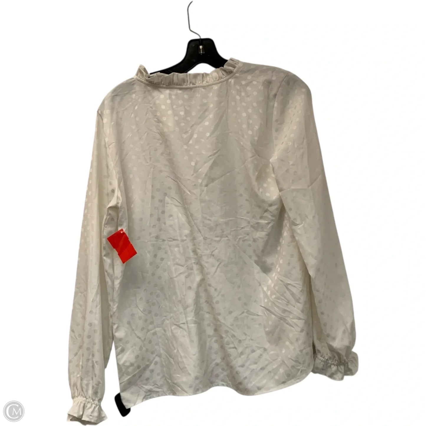 Top Long Sleeve By Loft In White, Size: S