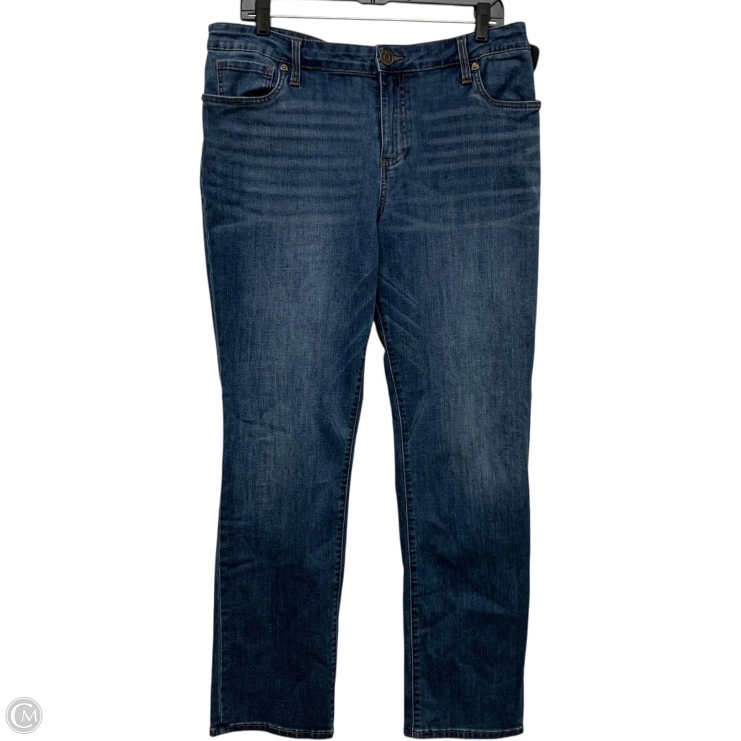 Jeans Straight By Kut In Blue Denim, Size: 14
