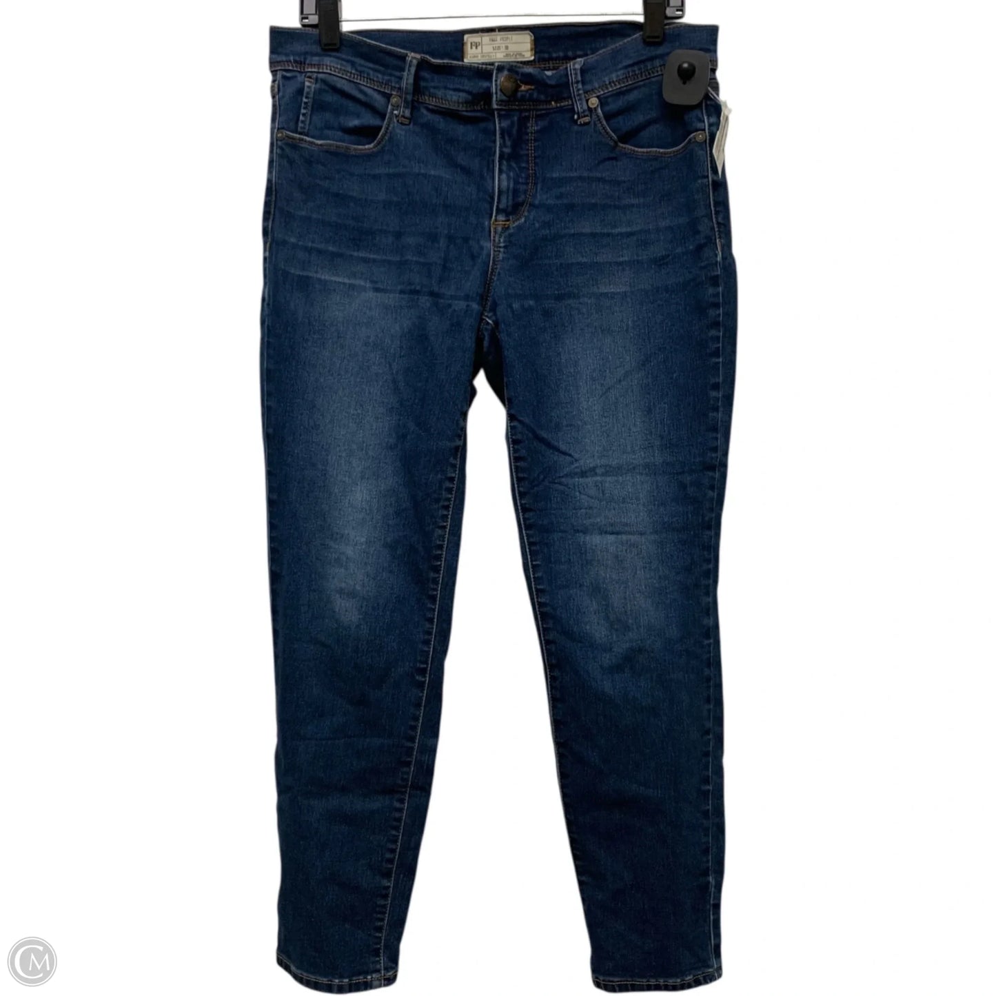 Jeans Skinny By Free People In Blue Denim, Size: 10