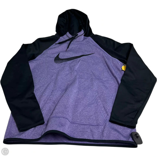 Athletic Sweatshirt Hoodie By Nike Apparel In Purple, Size: L