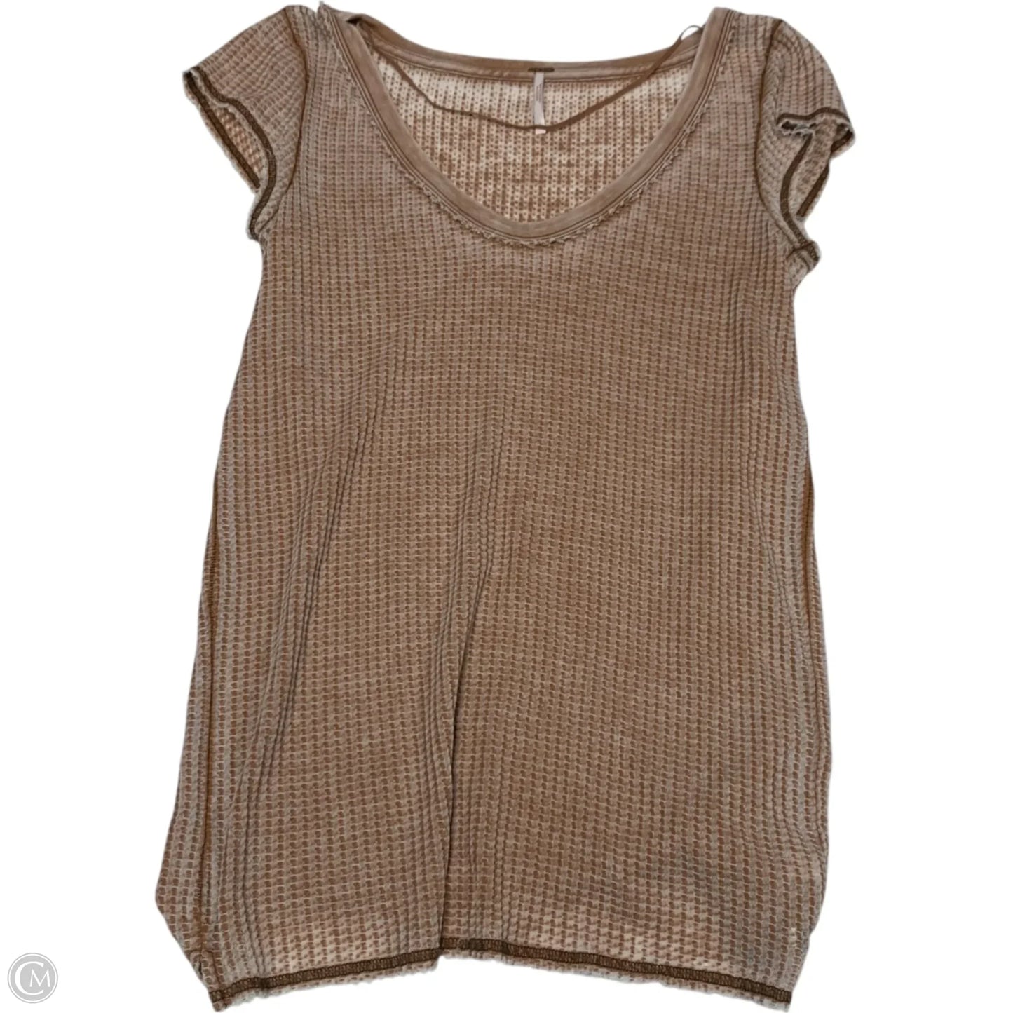 Tunic Short Sleeve By Free People In Brown, Size: L