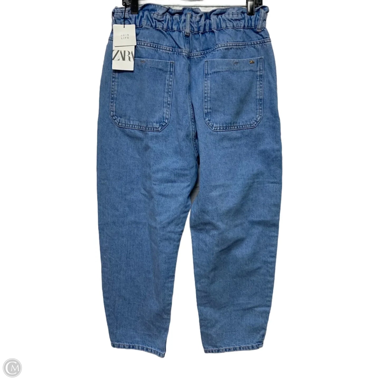 Jeans Wide Leg By Zara In Blue Denim, Size: 10