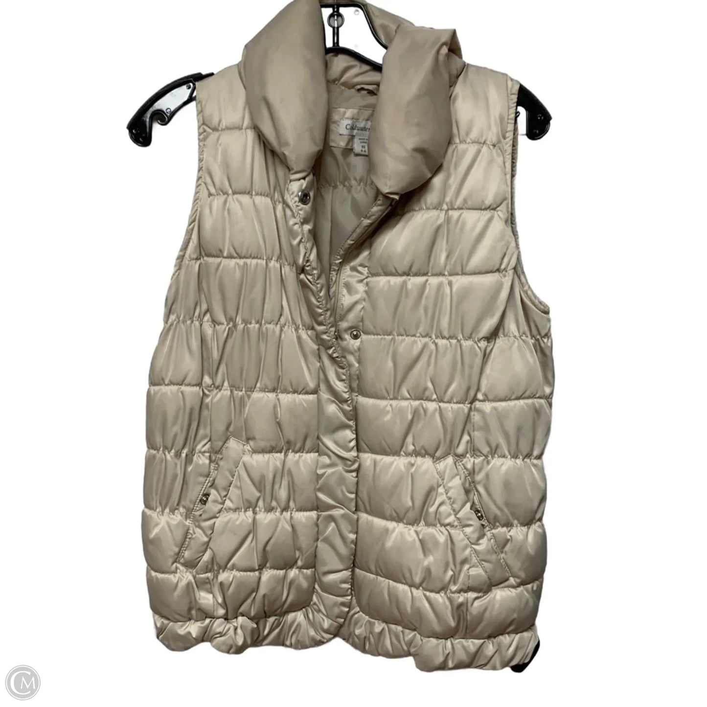 Vest Puffer & Quilted By Coldwater Creek In Cream, Size: Xs