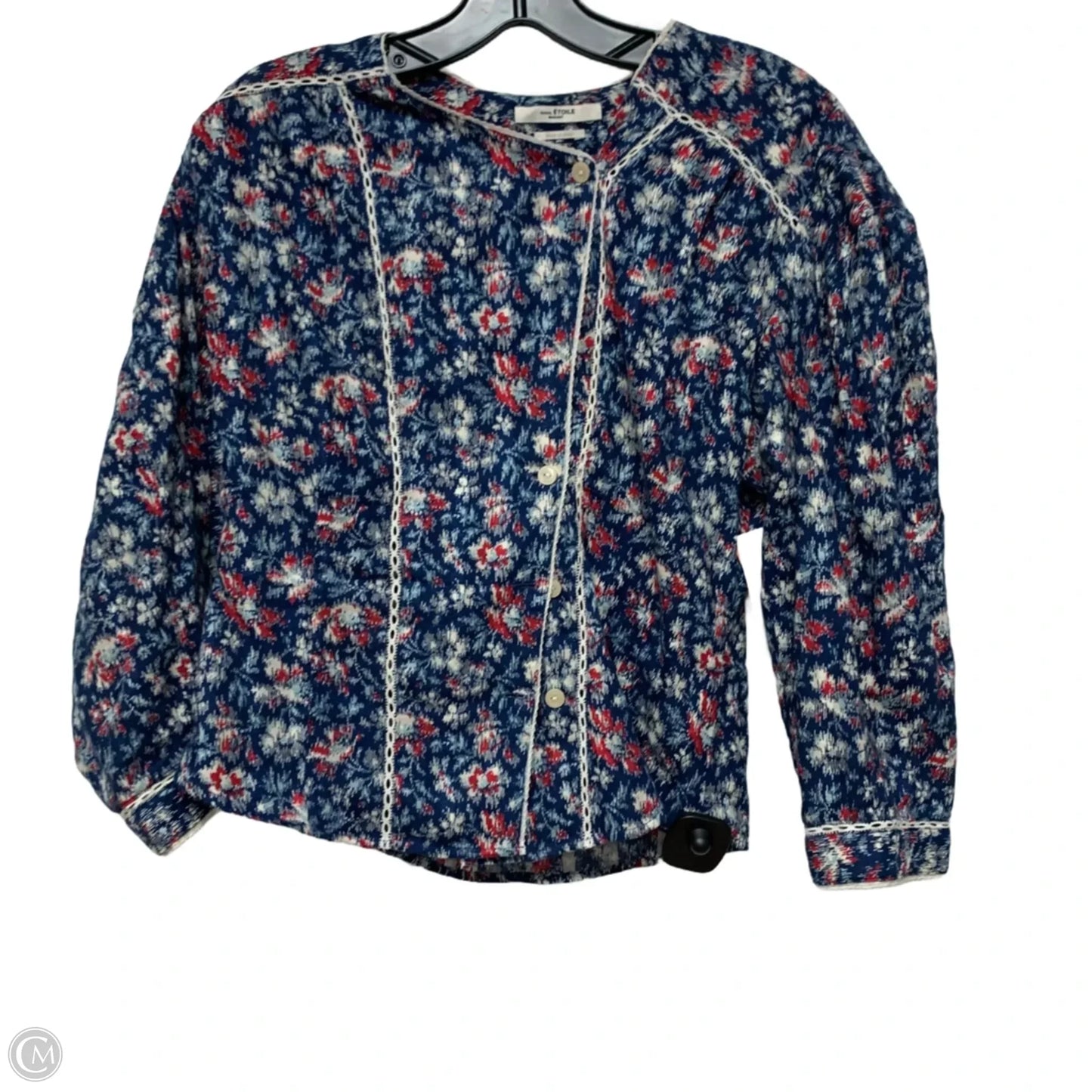 Top Long Sleeve Designer By Isabel Marant In Blue, Size: Xs