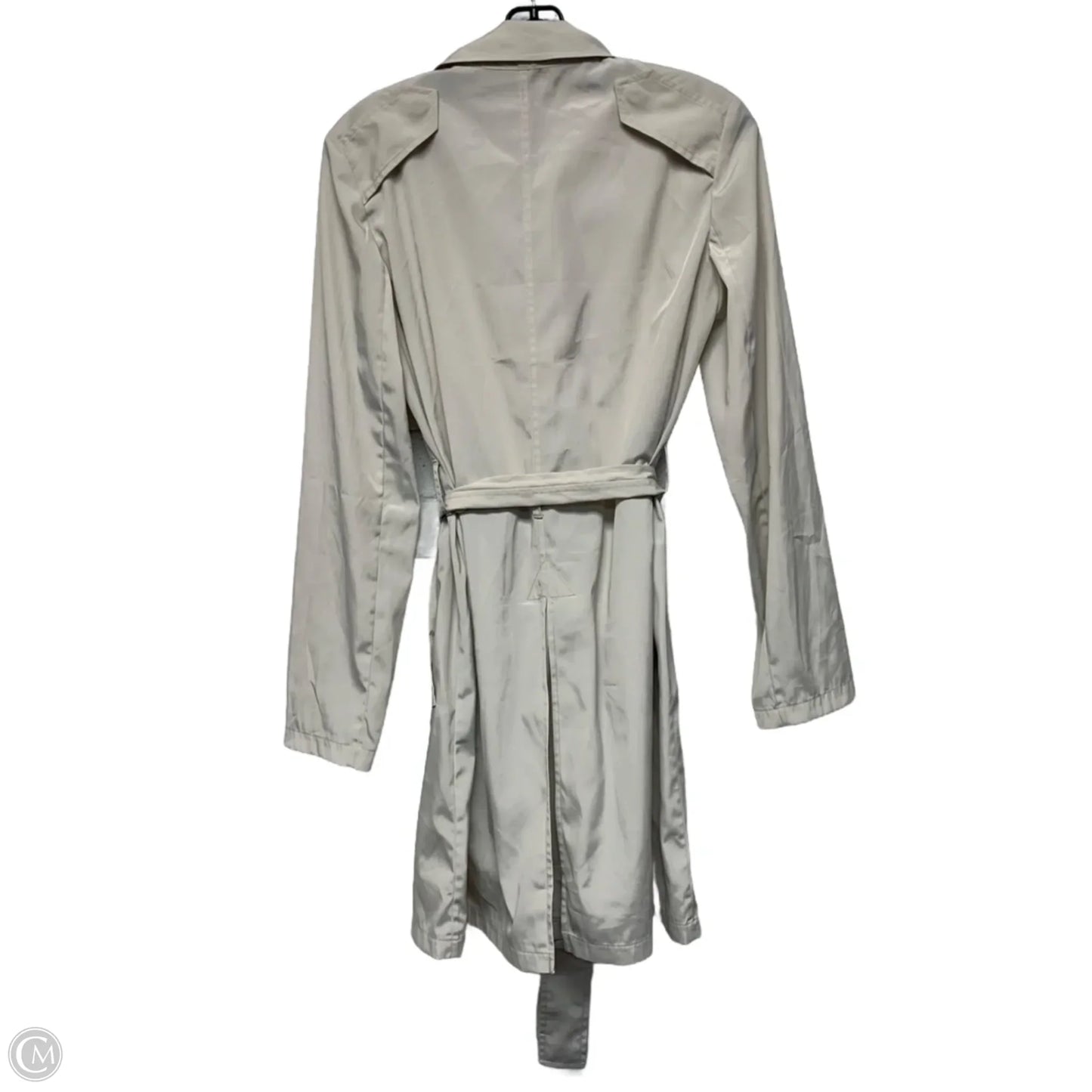 Coat Trench Coat By Theory In Cream, Size: S