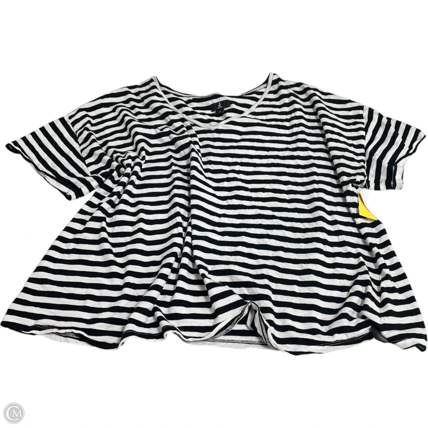 Top Short Sleeve Designer By Jason Wu In Striped Pattern, Size: 3x