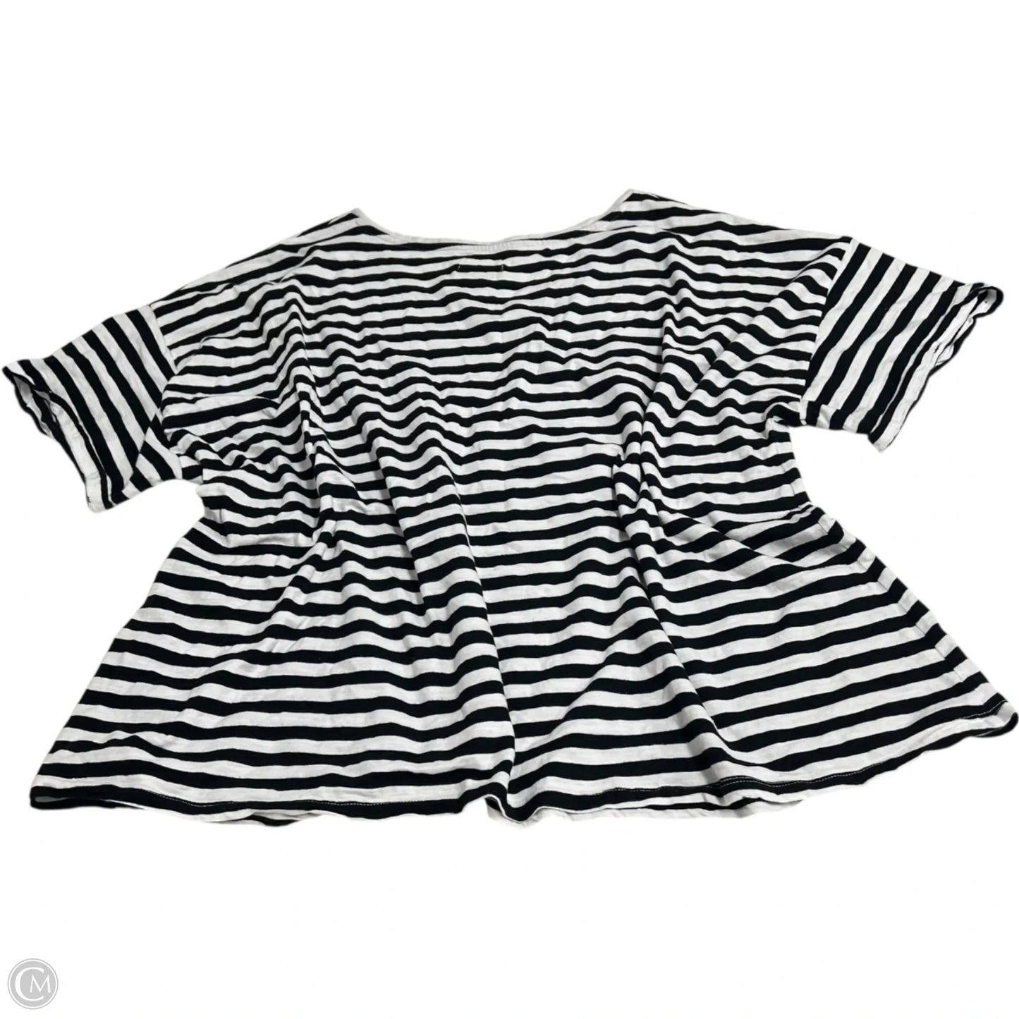 Top Short Sleeve Designer By Jason Wu In Striped Pattern, Size: 3x