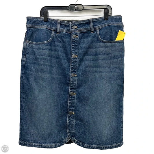 Skirt Midi By Madewell In Blue Denim, Size: 14