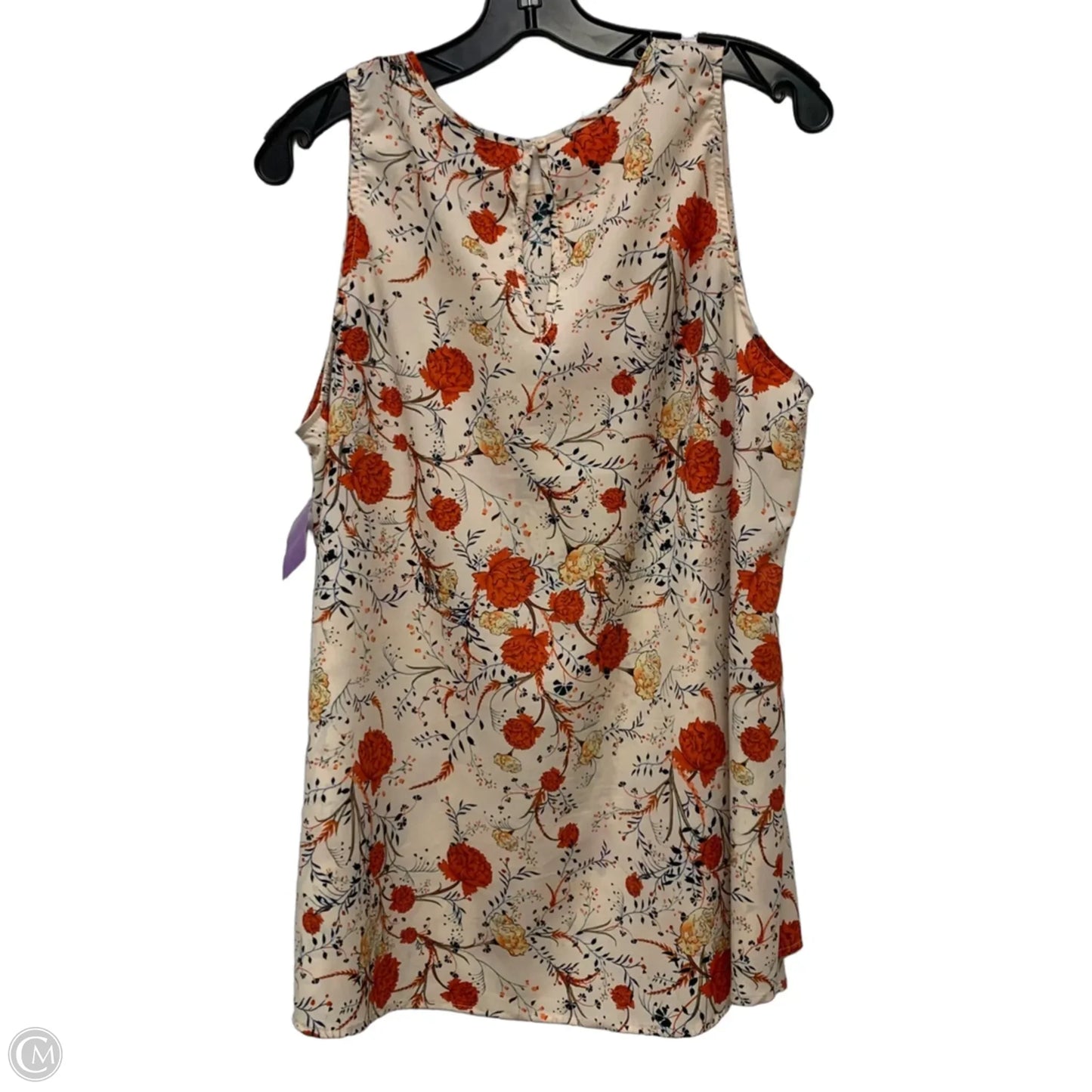 Top Sleeveless By Dalia In Orange & Yellow, Size: Xl