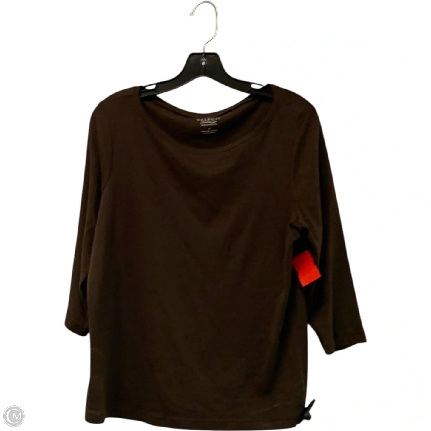 Top Long Sleeve By Talbots In Brown, Size: 1x
