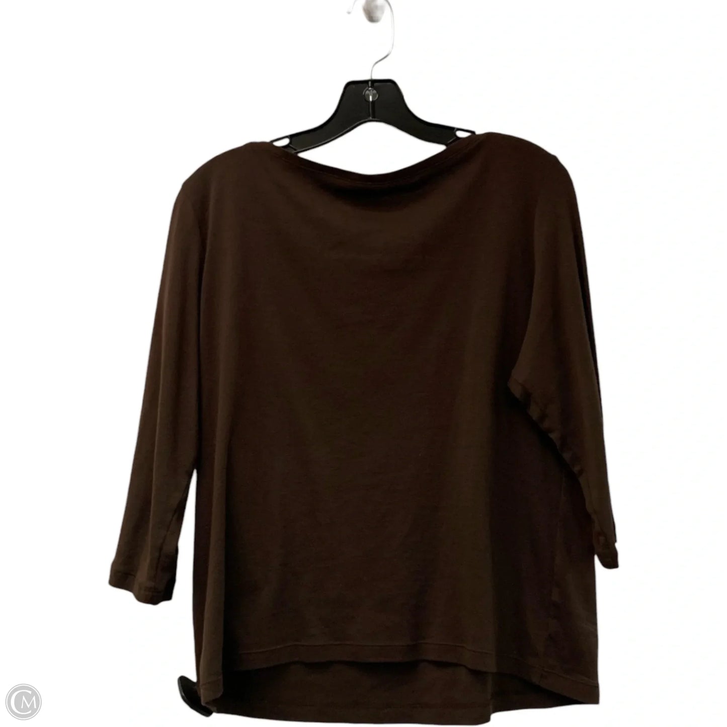 Top Long Sleeve By Talbots In Brown, Size: 1x