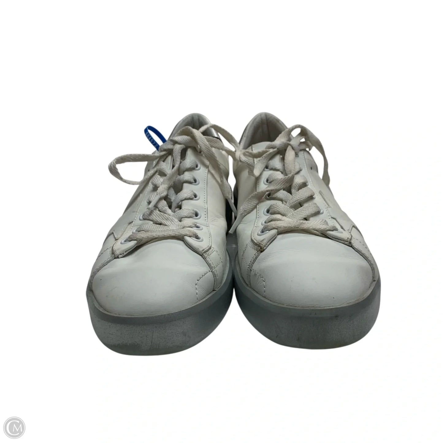 Shoes Luxury Designer By Golden Goose In Silver & White, Size: 9
